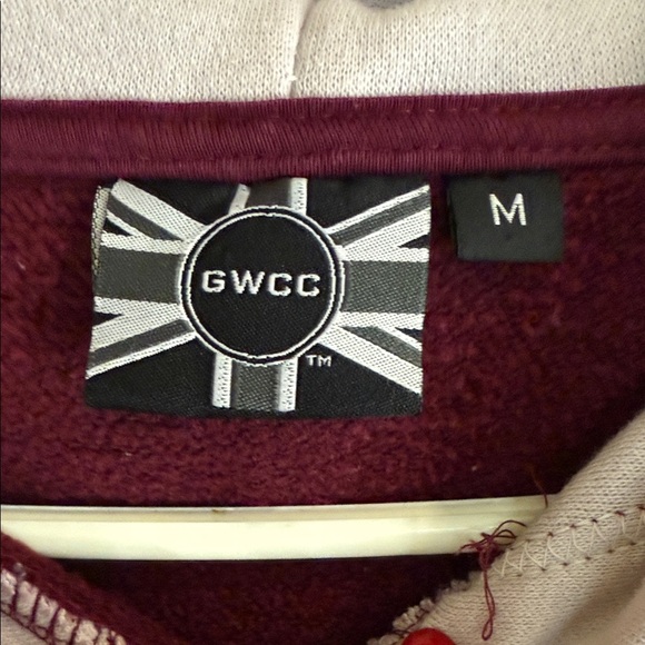 GWCC London England Logo Maroon Hoodie with Front Pocket Men/s Size M - Picture 4 of 11
